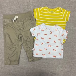 Carter’s Khaki Pant and Onesie Set
